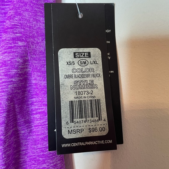 Central Park Sport Ombre Blackberry leggings. NWT - Picture 3 of 6